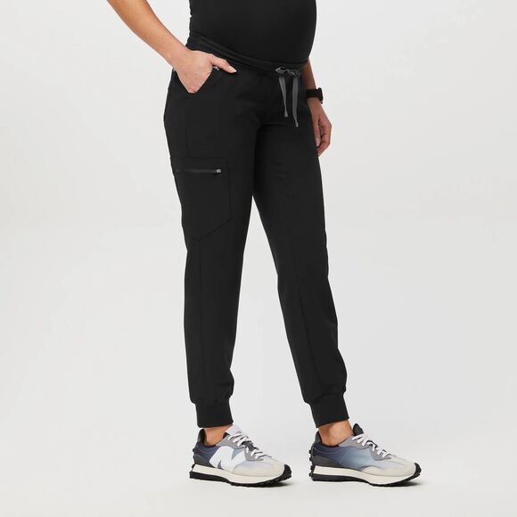 FIGS Zamora Maternity Jogger Scrub Pants, Black, Size XS PETITE, W20SW2016P - Picture 2 of 11